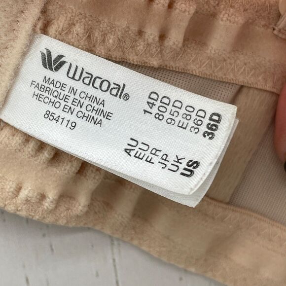 Wacoal Womens Size 36D Bra Beige 854119 Red Carpet Convertible Strapless Straps - Picture 8 of 8